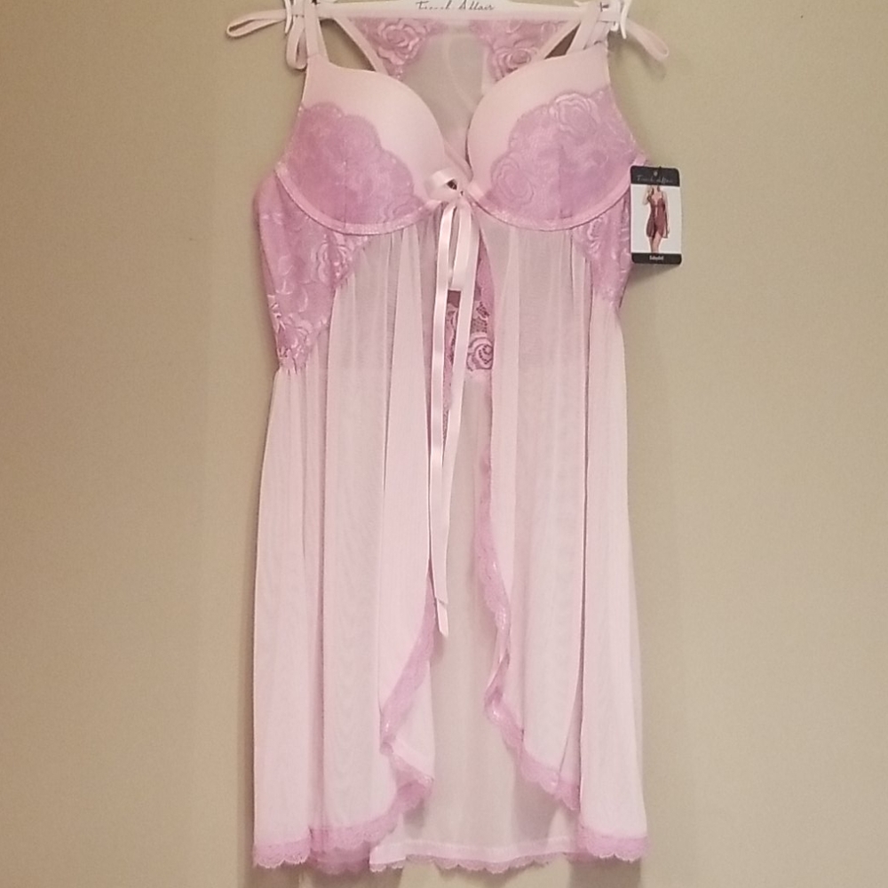 🆕️Lavender floral lace babydoll and g string s - Picture 1 of 7